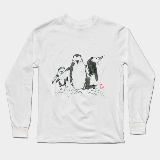 Penguins Long Sleeve T-Shirt by Jaroslav Vend